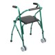 Andador con asiento y ruedas delanteras